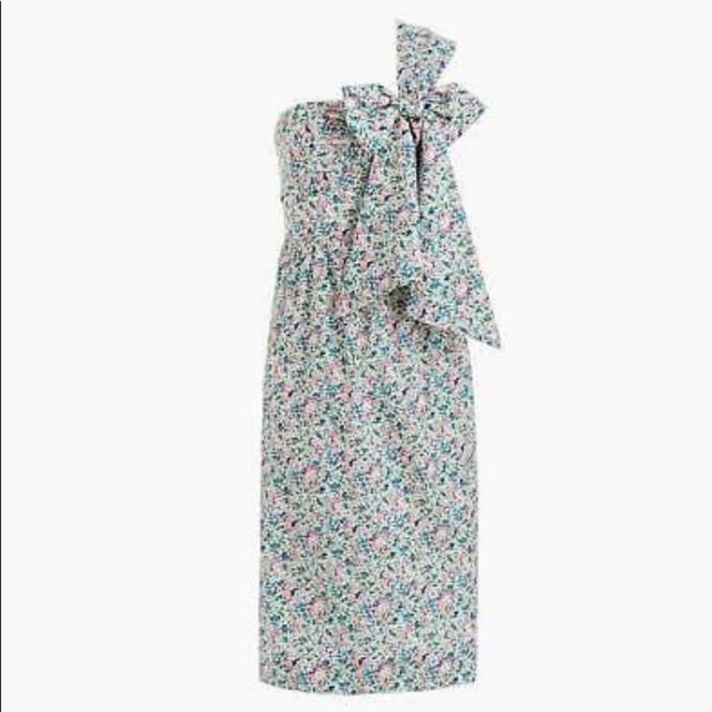 NWT! J. Crew 1 shoulder dress Liberty fabric Sz 10